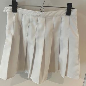 White tennis skirt